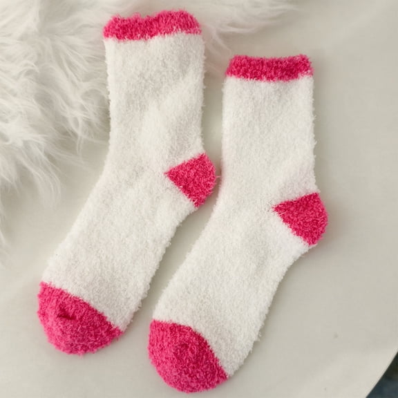 Valentines Day Gifts for Her Fuzzy Socks for Women, Warm Cozy Socks for Womens K One Size