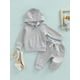 thumbnail image 3 of SAYOO , conjunto de ropa deportiva para bebés y niños, jersey de Color sólido, sudadera con capucha, Tops y conjunto de pantalones informales con cordón SAYOO Moda, 3 of 9