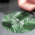 thumbnail image 4 of Palm Leaf Realistic Vivid Leaves of Palm Tree Round Carpet Circle Rug Outdoor Patio Area Rug Washable Large Area Rugs Hallway Room Decor Fitness Mats, 4 of 8