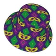 thumbnail image 3 of Easygdp Mardi Gras Carnival3 Double-Sided Reflective Fisherman Hat for Outdoor and Night Walking, Unisex, 3 of 9