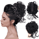 thumbnail image 1 of Peluca con cabeza de bola para mujer, moda de agarre grande, barba larga, cabello rizado desordenado, anillo, moño de cabello para mujer, rizado, 1 of 1