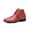 Red, variant on Men's Lace-Up Croc Embossed Ankle Dress Boots, Adult Male Pointed Toe Fashion Footwear with Low Block Heel for Party, Banquet and Stylish Social Events