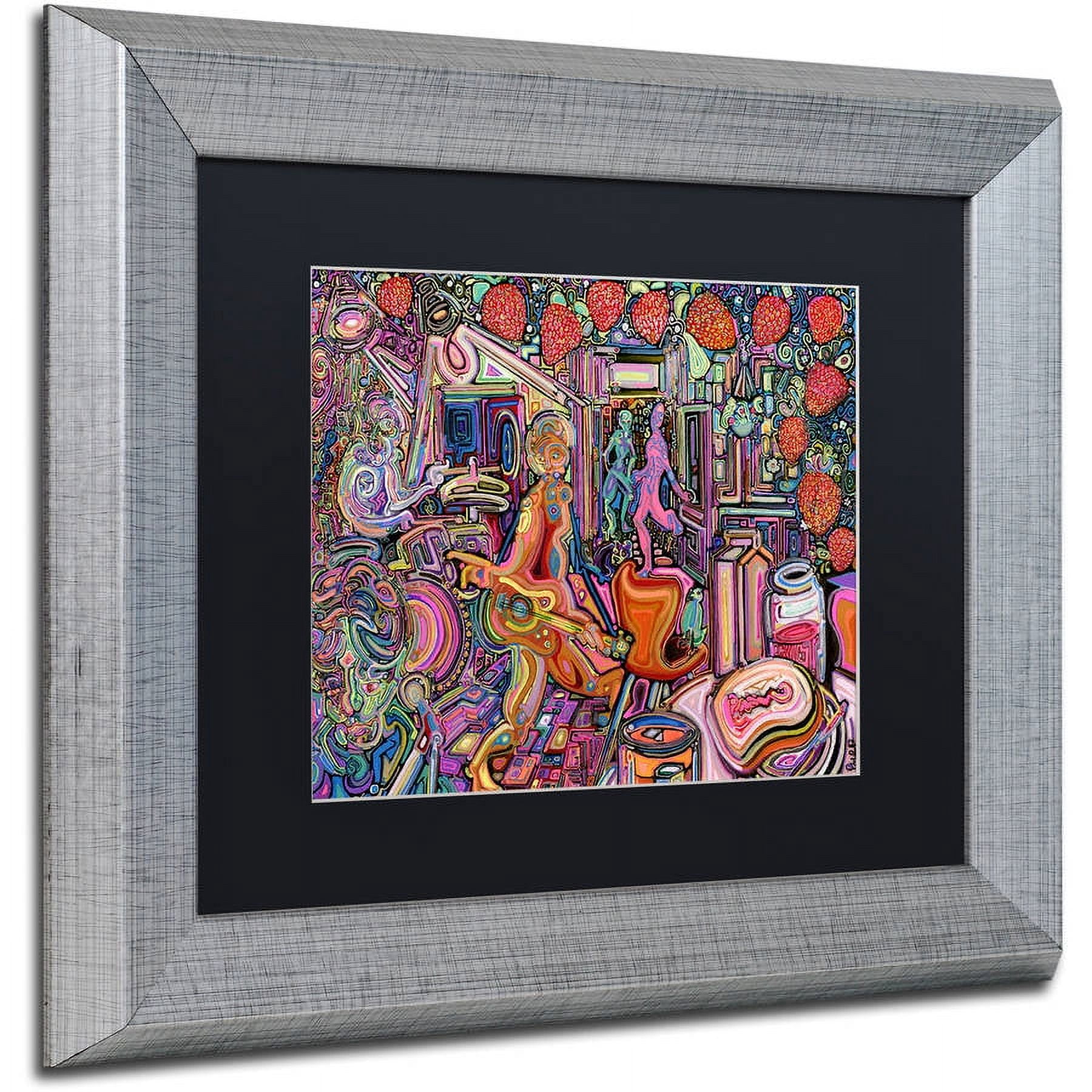 Trademark Fine Art "Strawberry Jam" Canvas Art by Josh Byer, Black Matte, Silver Frame