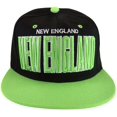 thumbnail image 1 of New England Adult Size Adjustable Snapback Baseball Cap (Black/Green), 1 of 4