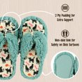 thumbnail image 3 of LazyOne Flip-Flop Spa Slippers for Women, Female Fuzzy House Slippers, Cat Nap, 3 of 5