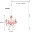 thumbnail image 3 of LaLuLa Pink Chandelier Mini Crystal Chandeliers 4-Light Girls Room Chandelier, 3 of 8