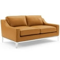 thumbnail image 5 of Modway Harness Stainless Steel Base Leather Sofa and Loveseat Set in Tan, 5 of 6