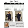 thumbnail image 4 of Women Casual Mini Dresses Long Sleeve V Neck Bodycon Solid Color Dress, 4 of 4