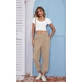 thumbnail image 3 of Asklazy Womens Loose Wide Leg Pants Casual Elastic Waisted Casual Pants with Pockets, 3 of 13