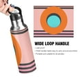 thumbnail image 4 of Yayeee 33oz Insulated Water Bottle Double Wall Stainless Steel with Flip Straw Lid, Orange Circle, 4 of 7