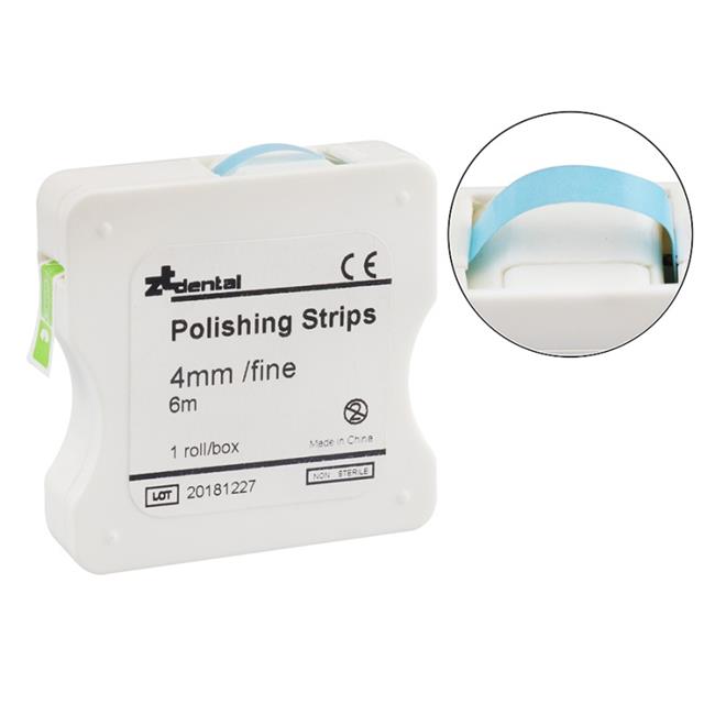 Impressive Smile DPS6MB 4 mm x 6 m Abrasive Fine Finishing Dental Polishing Strips, Blue