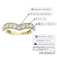 thumbnail image 3 of Vir Jewels 1 CTTW V-Shape Diamond Wedding Band with Milgrain 14K Yellow Gold Size 6.5 Female Adult, 3 of 6