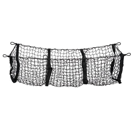 LAMIRO 3-Pocket Trunk Organizer Storage Heavy Duty for Car, SUV, Pickup Truck Bed Mesh Storage Container, 43x12x12 Inch