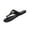 Black, variant on Women's Thong Sandals with Decorative Stones Pu Material Flat Slide Sandals for Casual Wear