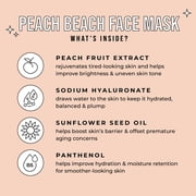 Avatara Juicy Peach Beach Brightening Peach Face Mask for All Skin Types, 1 Sheet Mask
