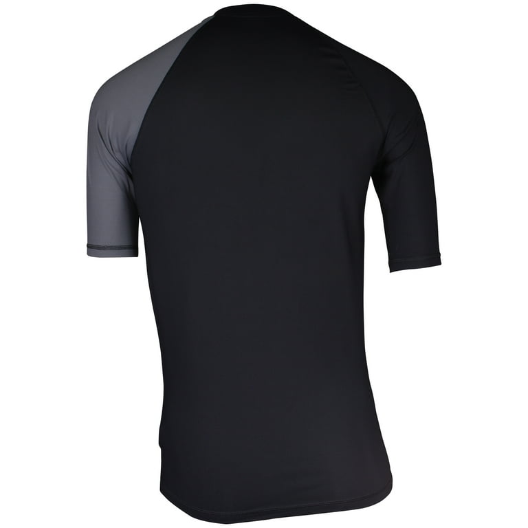 Men's Quiksilver eqywr3073 Active Short Sleeve Surf Shirt Rash Guard  (Black/Iron Gate M) 