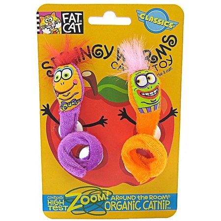 UPC: 0792196500371 | Fat Cat Springy Worms Catnip Cat Toy  2 Count