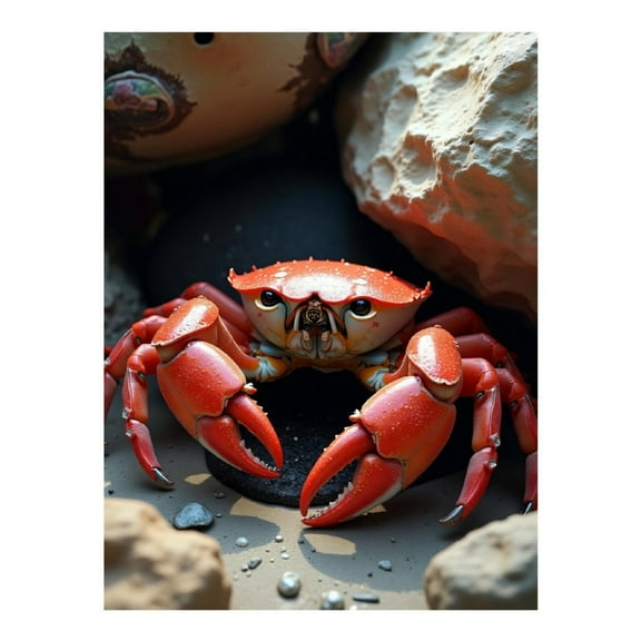 Diamond Art Kit for Adults, Realistic Crab Red Print No.30 Diamond Painting for Adults Beginners, 5D DIY Diamond Art Painting Kits, Colorful Diamond Painting Craft for Home Decor 12x16