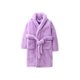 thumbnail image 2 of sweethay de noche para niños Terciopelo coralino Cálido Clima frío Pijama para niños Manga larga Color sólido Bolsillo Ropa de dormir Pijama Púrpura claro sweethay AP012907-03, 2 of 6
