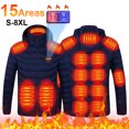 thumbnail image 3 of Chaqueta térmica de 11 zonas para invierno, eléctrica, para hombre y mujer, con calefacción por USB, chaleco térmico para moto, tallas S a 8XL, 3 of 5
