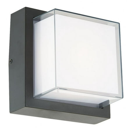 

50024ODW-MB-Abra Lighting-Geo - 6.3 Inch 9W 1 LED Square Outdoor Wall Sconce-Matte Black Finish