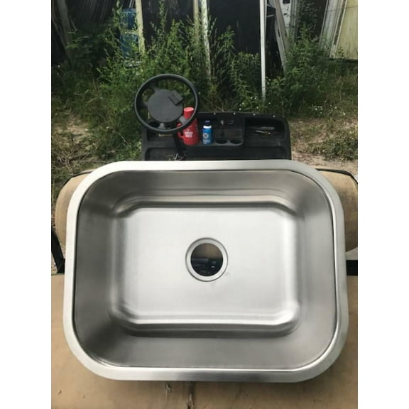 Lippert Components Stainless Steel Single Bowl RV Sink 23" x 18" x 9", New, #2H