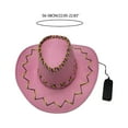 thumbnail image 3 of COMEET Cowboy hat, Light Up Hat Western Party Hat Women LED Adjustable Party Flashing Costume Accessory, 3 of 20
