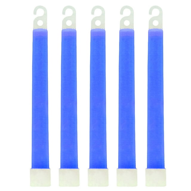 GLOW Light Sticks Kit de supervivencia impermeable de 6 pulgadas Equipo de campamento () Azul 5 PCS