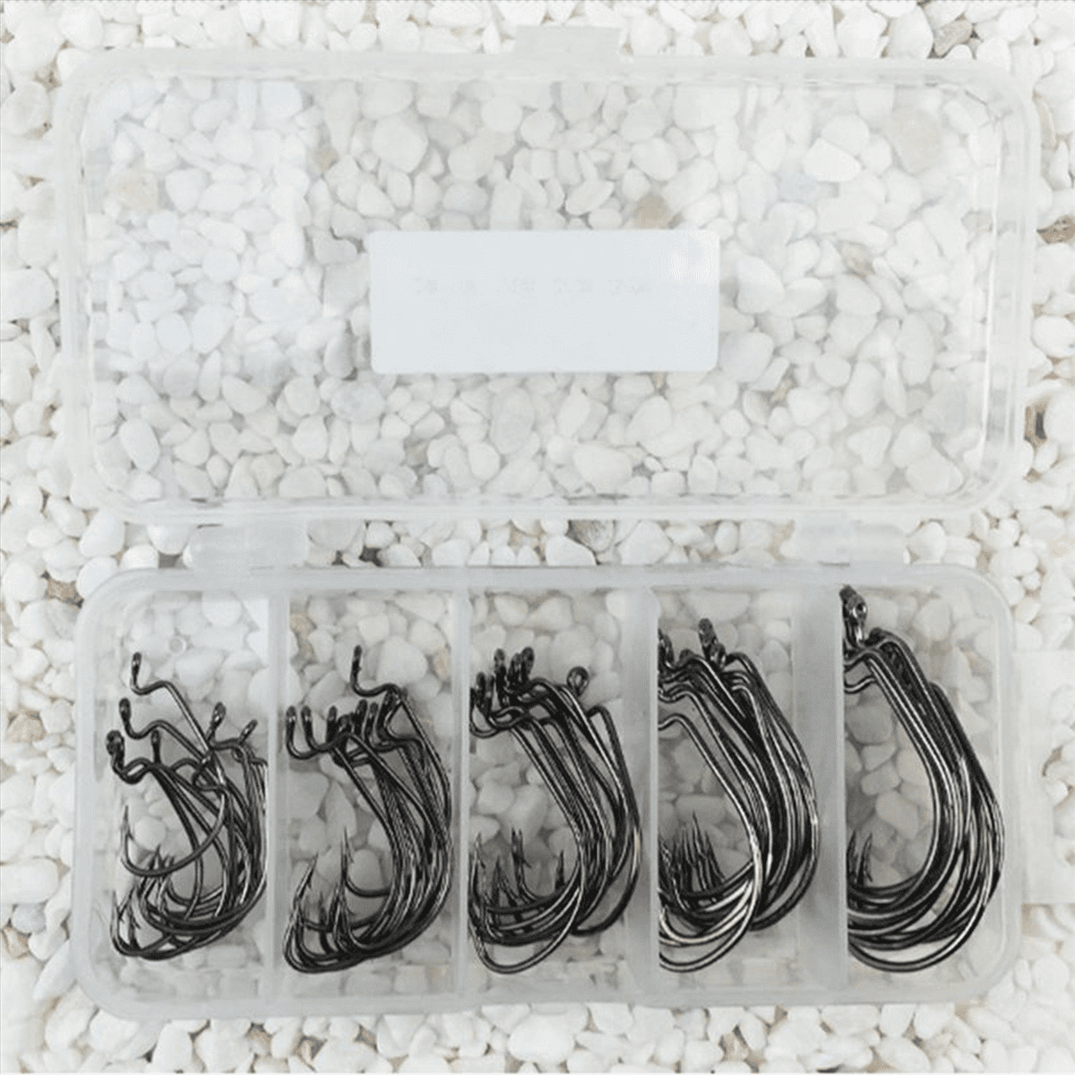 510Pcs Fishing Hooks High Carbon Steel Worm Senko Bait Jig Fish Hooks with Plastic Box