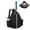 Black, variant on Quilted Tennis Sling Bag Crossbody Backpack with Water Bottle Holders, Water-Resistant Racket Bag, Ideal for Tennis, Pickleball, Badminton