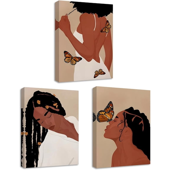 African American Boho Wall Art, Boho Black Woman Wall Decor, Black Girl Canvas Print, Woman Reading Art, Book Lover Wall Decor, Library Wall Art, Book Lover Picture Gift, Artwork