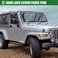 thumbnail image 2 of Unique Bargains Door Lock Decoration Cover Buckle Door Screw Protector Cover for Jeep Wrangler JL JLU 2018-2021 1 Set Black, 2 of 7