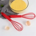 thumbnail image 4 of Holloyiver 10" Silicone Balloon Whisk, Perfect for Non-Stick Cookware, Milk and Egg Beater Blender, Heat Resistant Kitchen Whisks for Cooking, Baking, Beating, Frothing & Stirring (Red), 4 of 5