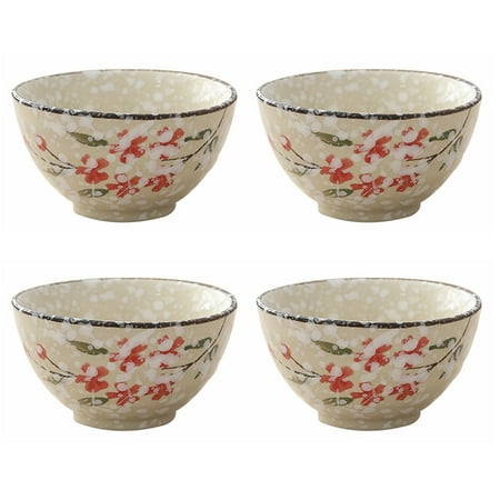 

4Pcs Japanese Style Food Bowls Durable Tablewares Soup Bowls Home Storage Bowls