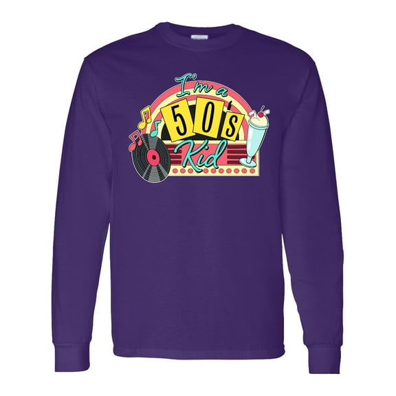 Inktastic I'm a 50's Kid 1950's Style Birthday Jukebox Long Sleeve T-Shirt