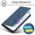 thumbnail image 2 of Case for Samsung Galaxy S22 Plus 5G, Vintage Classic Matte Leather Wallet Case Flip Notebook Style Cover with Magnetic Closure Kickstand Card Slots - Dark Blue, 2 of 8
