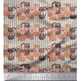 thumbnail image 1 of Soimoi Green Velvet Fabric Stripe & Dog Print Fabric by Yard 58 Inch Wide, 1 of 3