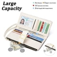 thumbnail image 2 of GAEKEAO Womens Wallet RFID Blocking Slim Thin Bifold Card Holder Vegan Leather Floral Long Clutch Wallets with Wristlet, 2 of 7