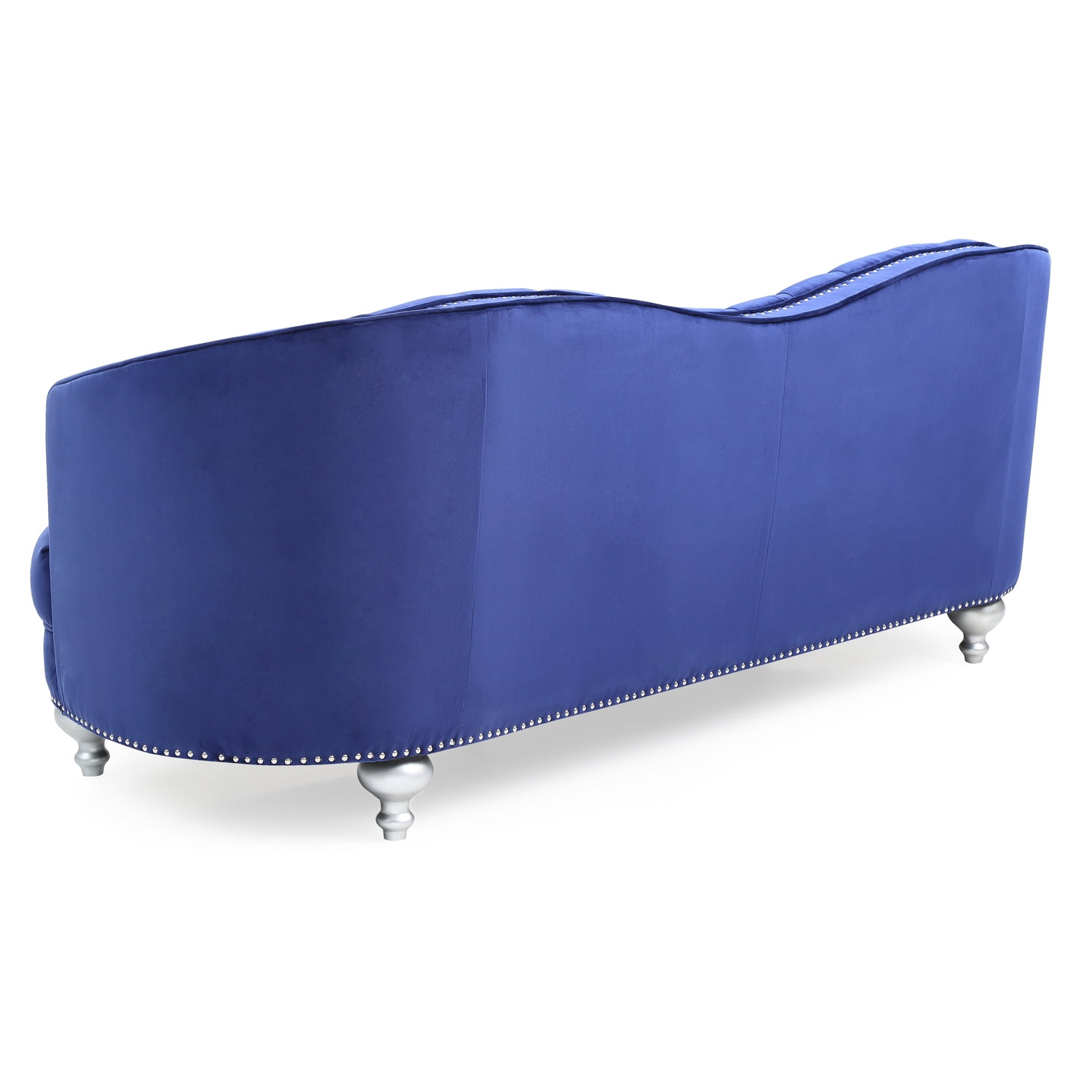 Glory Furniture Jewel Velvet Sofa in Blue