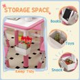 thumbnail image 2 of Qaba Adjustable 5-Piece Pink Activity Table & Chair Set: MDF/Metal, 18mo-5yr, 7-Height Table, 3-Height Chairs, Storage Box, Classroom/Nursery Furniture, 2 of 10