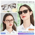 thumbnail image 2 of MARE AZZURO Photochromic Bifocal Reading Glasses Women Blue Light Blocking Square Readers Sunglasses 1.0 1.5 2.0 2.5 3.0 3.5 4.0 (Leopard, 2.50), 2 of 6
