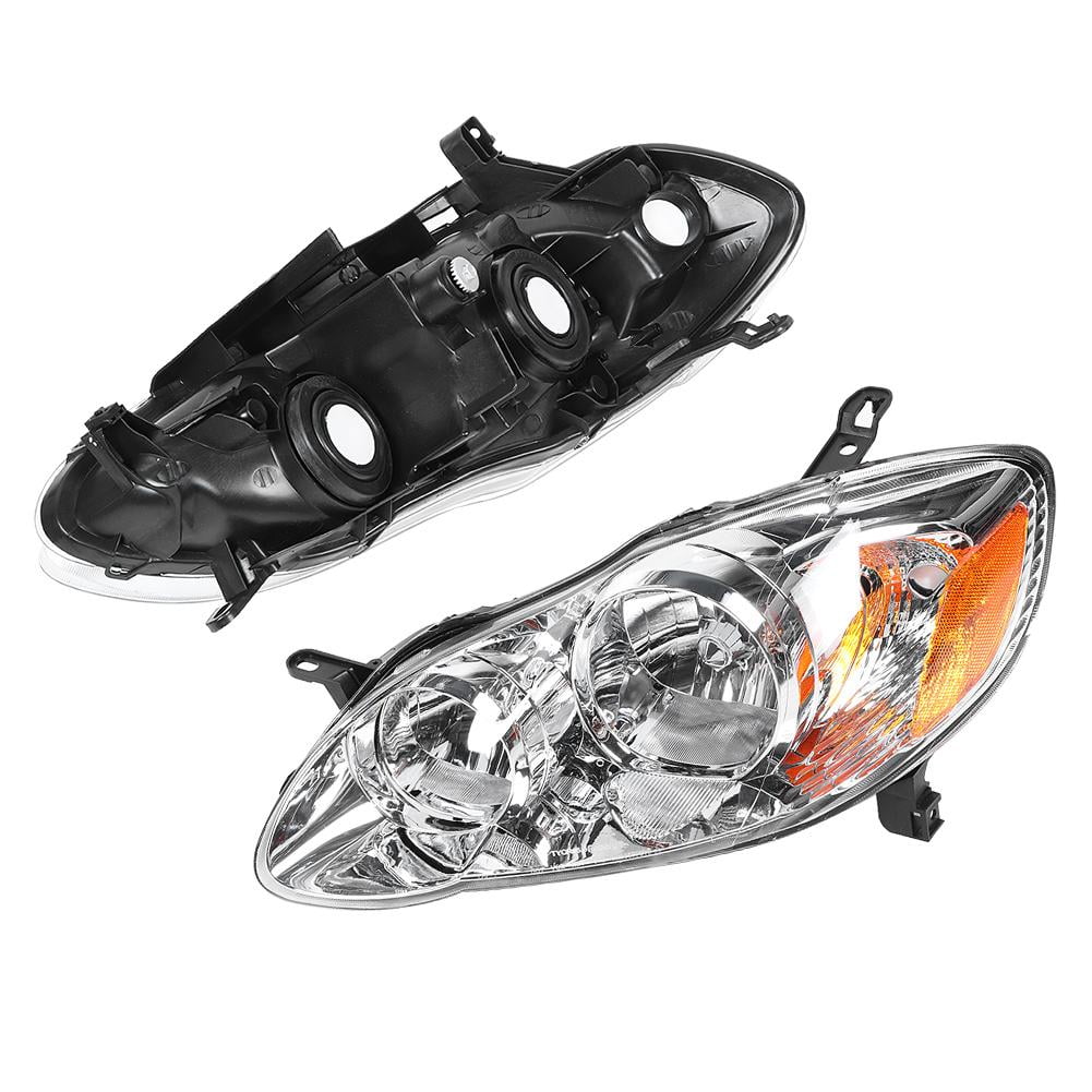 Kritne Front Left and Right Headlight Set Fits for Toyota Corolla 2003