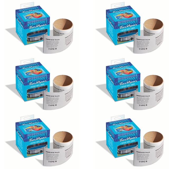 Swimline 8850 Tear-Aid Underwater Vinyl Pool Liner Repair Patch Tape (6 Pack)