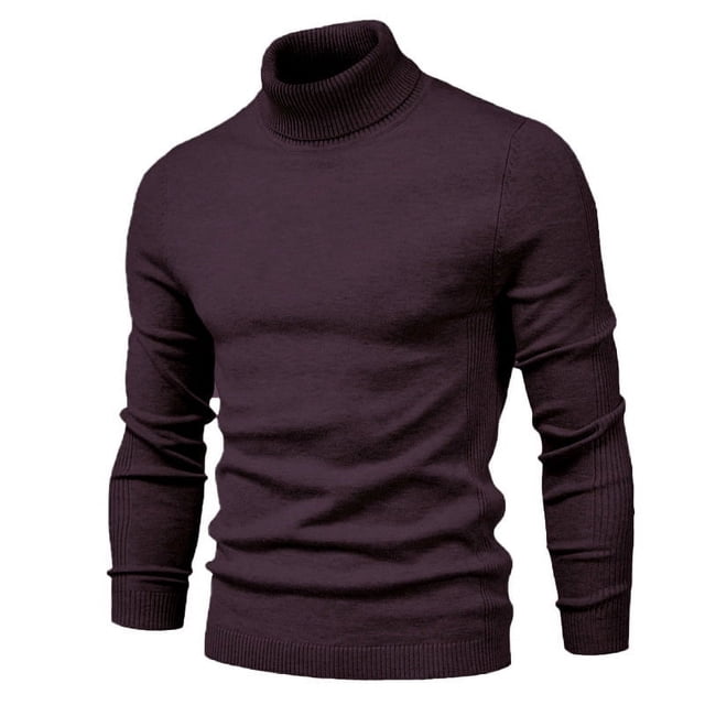 Suéter de hombre, suéter casual de color sólido para hombre, suéter de cuello alto para hombre, suéter casual para hombre, estilo de cuello alto