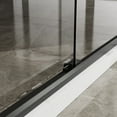 thumbnail image 5 of Double Sliding Glass Shower Door 60"x72" Matte Black, Aluminum Framed Enclosure - SGCC Tempered Glass, Stainless Steel Hardware, Waterproof & Reversible, 5 of 8