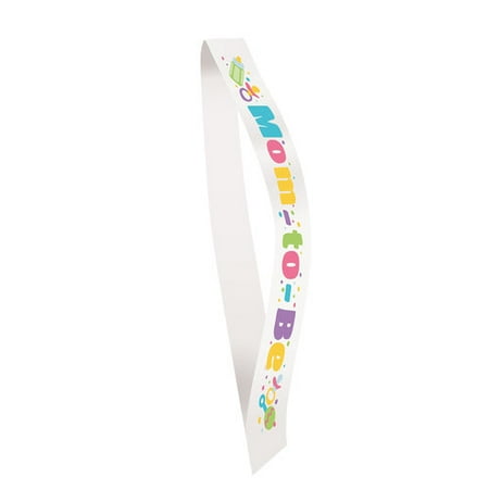 Satin Nickel Sash - Baby Shower Satin Mom To Be Sash, 60.5 in, 1ct