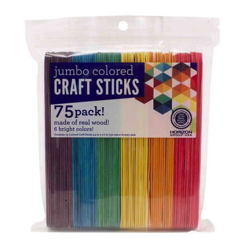 Go Create Multicolor Jumbo Craft Sticks 75 Craft Sticks Total