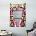 thumbnail image 1 of Fresh Tulips Arrangement on Wooden Table Heart Shape Decor Wall Hanging Tapestry, 1 of 1