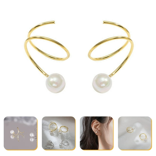 OULII 1 Paire de Clous Minimalistes Design Élégant pour Femmes Rond Cuivre