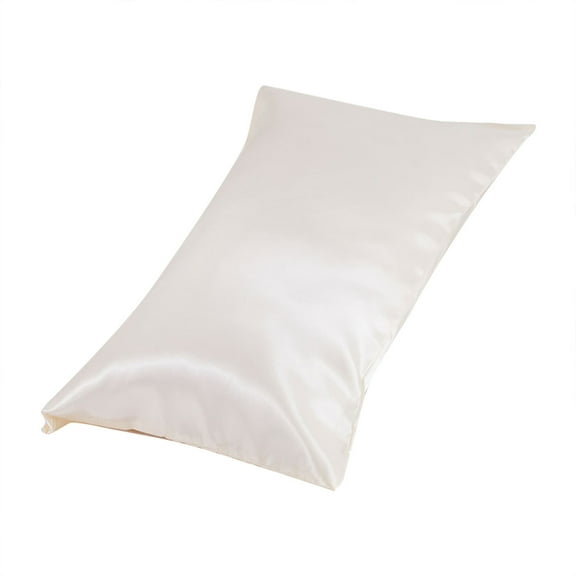 LYCAQL Silk Pillow Cases Set of 2 Both Sides Real Silk Pillowcase for Hair and Skin Prevent Acne Pillowcase Organic Silk Pillowcase 2 Pack with Hidden Zipper, White, Standard (20"×30")